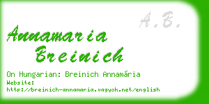 annamaria breinich business card